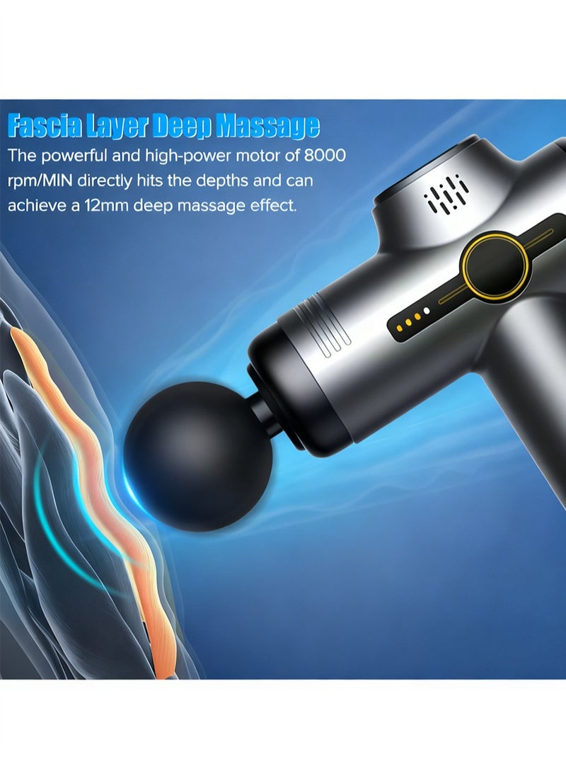 Necomi Massage Gun, Deep Tissue Percussion Massager, Handheld Body Back Muscle Massager With 10 Massage Heads, Relieve Muscle Pain - Image 3